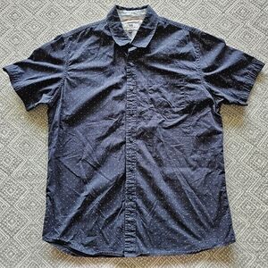 Michael Brandon Los Angeles Men’s Shirt – Navy with Blue & White Triangle Print